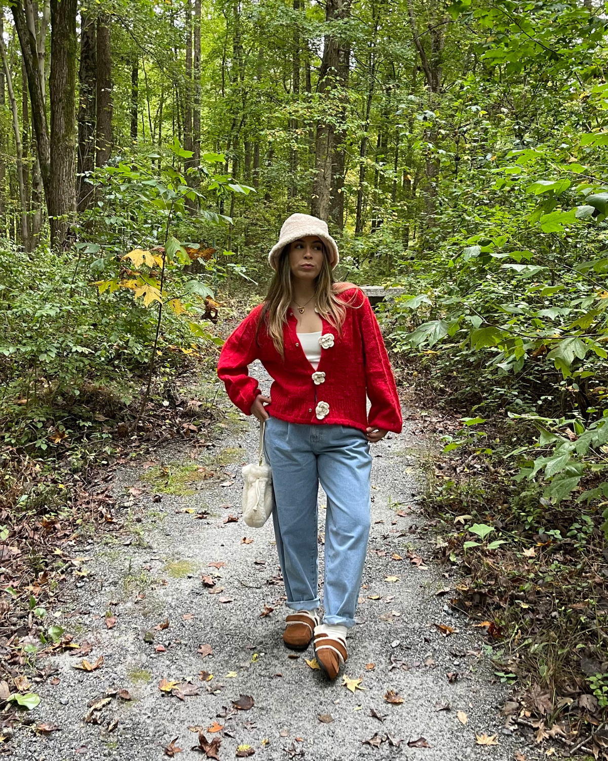 Red Floral Cardigan