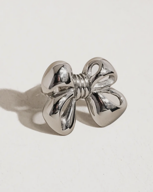 Ronda Silver Bow Adjustable Ring