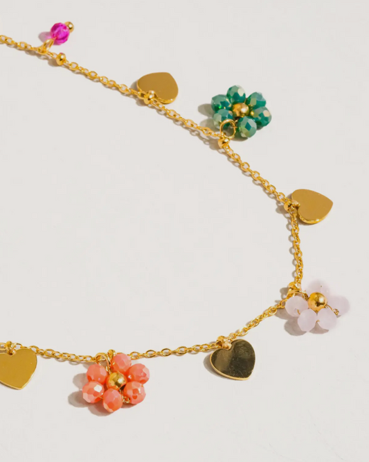 Flower Heart Necklace